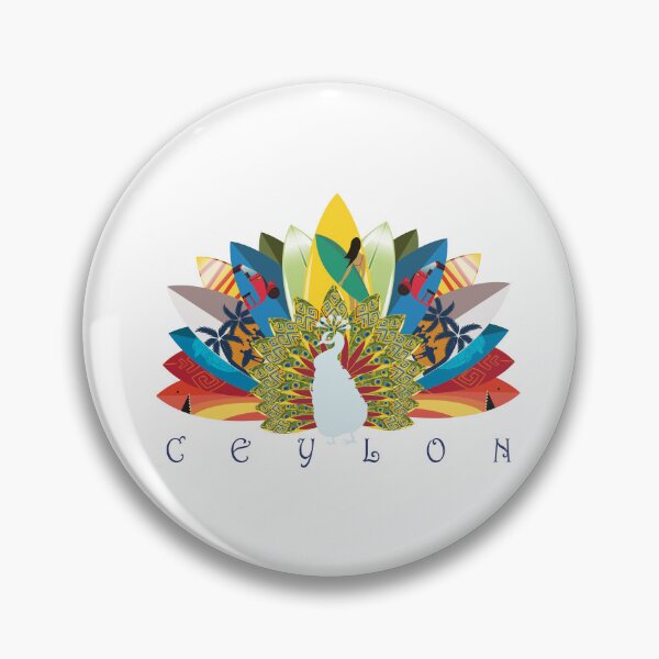 Item preview, Peacock Sri Lankan Map With Decorative Tail Feathers designed and sold by Ceylon-Picture.