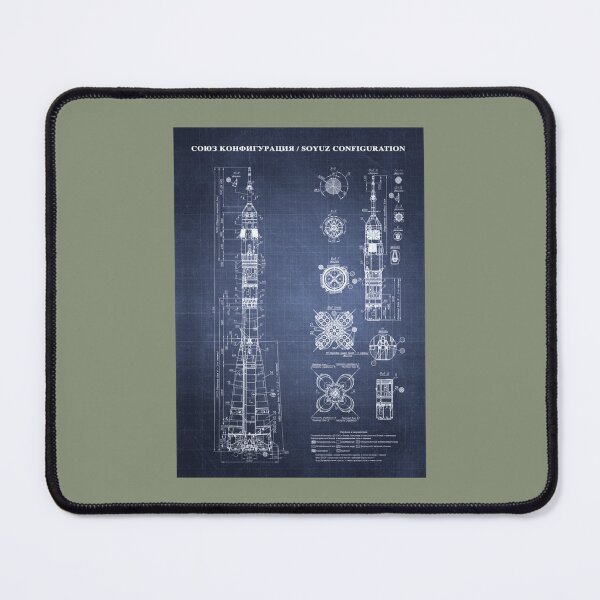 Item preview, Soyuz Blueprint in High Resolution (dark blue)   designed and sold by Ncraftboutique.