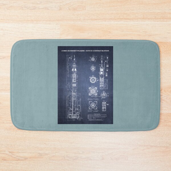 Item preview, Soyuz Blueprint in High Resolution (dark blue)   designed and sold by Ncraftboutique.