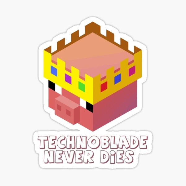 Technoblade never dies, meme Sticker for Sale by ds-4