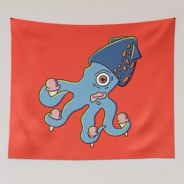 Item preview, Squid eating ice cream designed and sold by lapsuss.