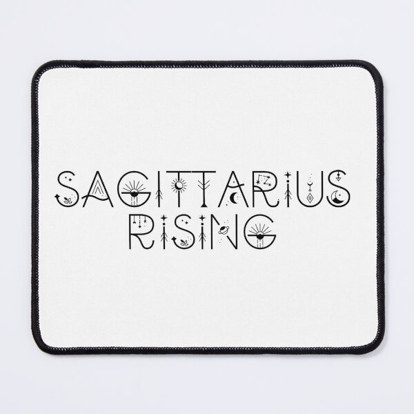 Item preview, Sagittarius rising sign celestial typography designed and sold by The Quantum Cutie.