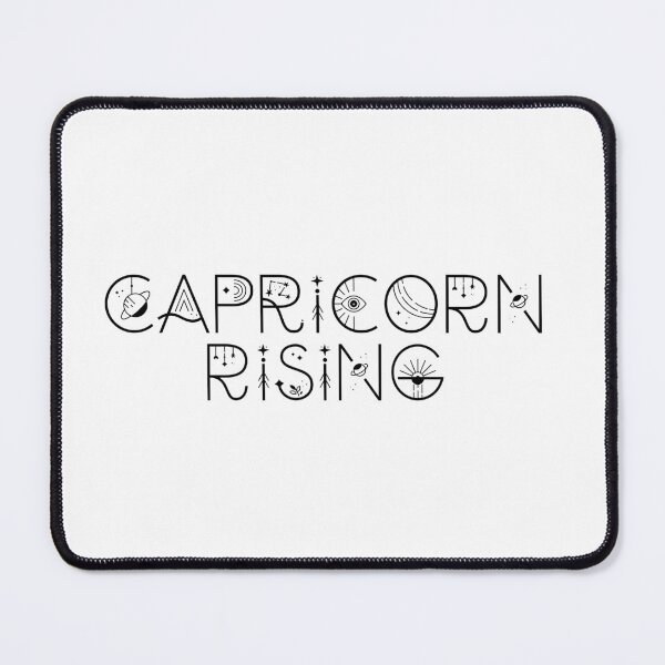 Item preview, Capricorn rising sign celestial typography designed and sold by The Quantum Cutie.