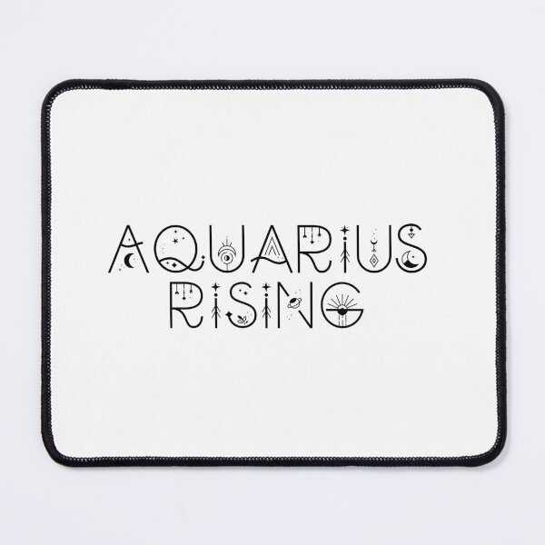 Item preview, Aquarius rising sign celestial typography designed and sold by The Quantum Cutie.