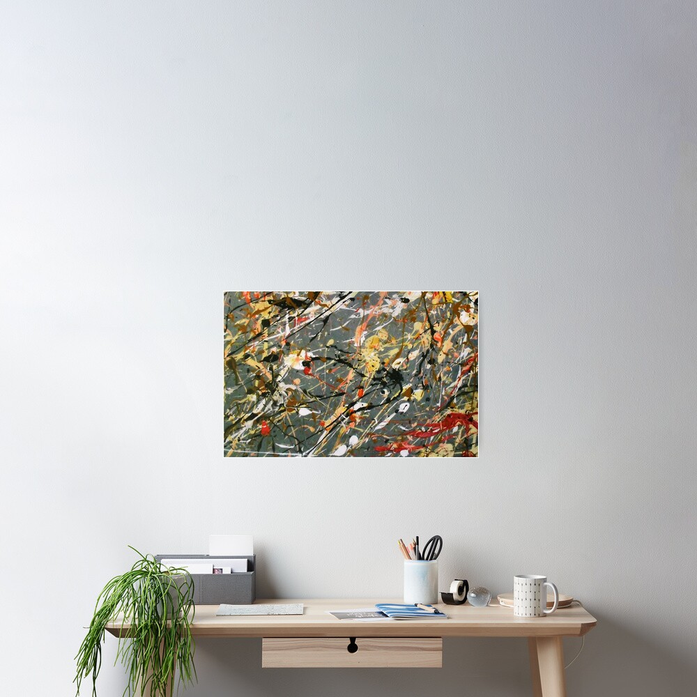 Jackson Pollock Interpretation Acrylics on Canvas Poster