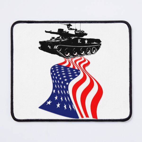 Item preview, american battle tank and the flag of the united states of america designed and sold by Fábio  Santos.