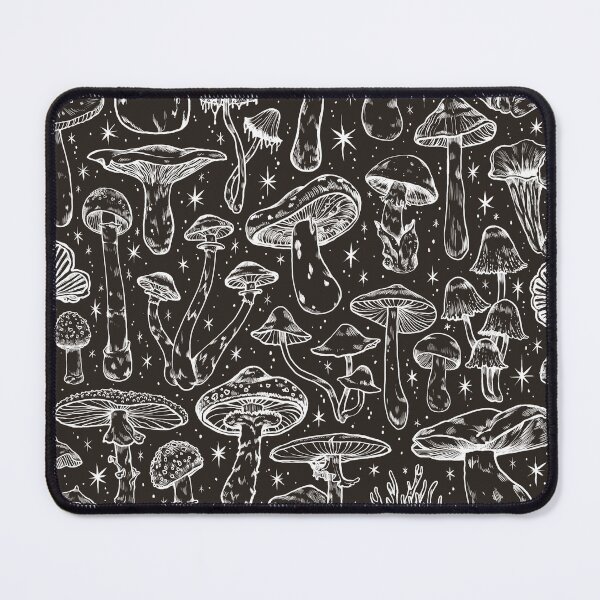Item preview,  Deadly Mushrooms in Black designed and sold by Paisley Yazel.