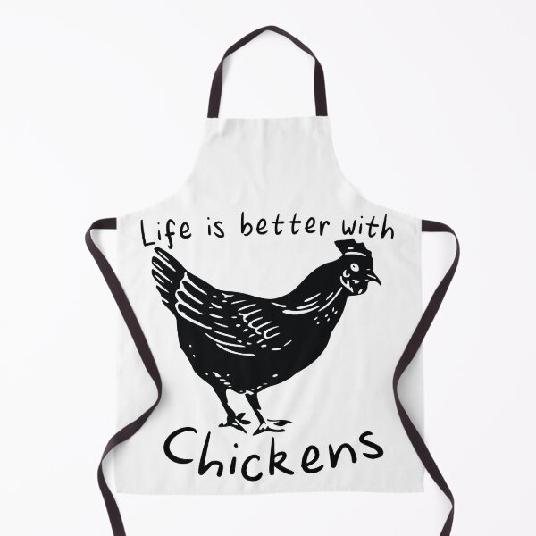 Item preview, Life Is Better with Chickens Cartoon Funny Hen Black designed and sold by ETVdesign.