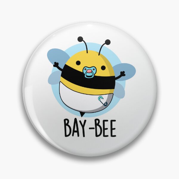 Item preview, Bay-bee Funny Baby Bee Pun  designed and sold by punnybone.