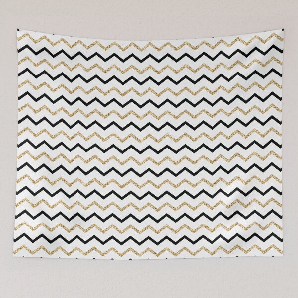Item preview, Golden & Black Linear Pattern designed and sold by Doodle-Factory.