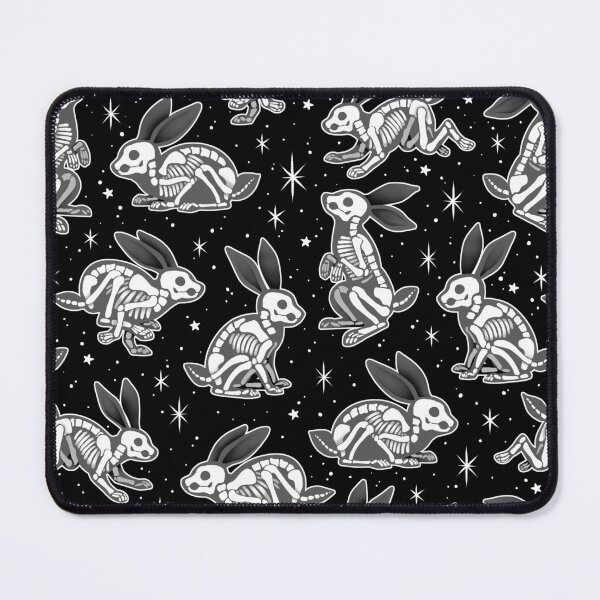 Item preview, Rabbit Skeletons Gray on Black designed and sold by Paisley Yazel.
