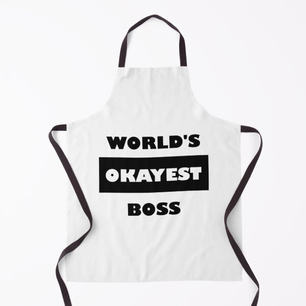 Item preview, Funny World_s okayest Boss - block black and white coworker funny saying designed and sold by Alexhelton1.