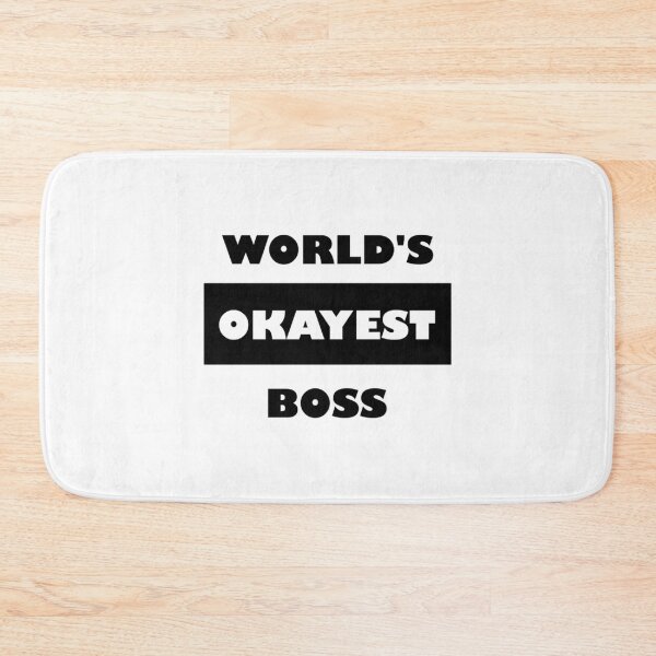 Item preview, Funny World_s okayest Boss - block black and white coworker funny saying designed and sold by Alexhelton1.