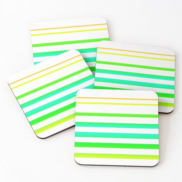 Item preview, white green striped | lime green white stripes designed and sold by lausn.