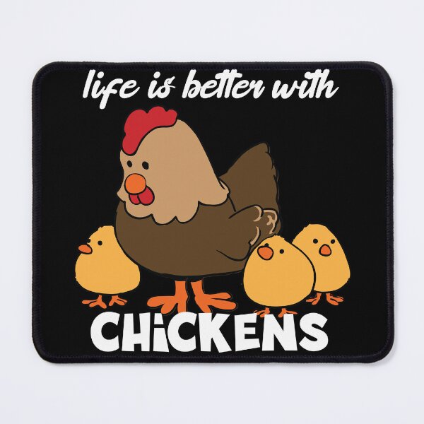 Item preview, Life Is Better with Chickens Cartoon Funny Hen White designed and sold by ETVdesign.