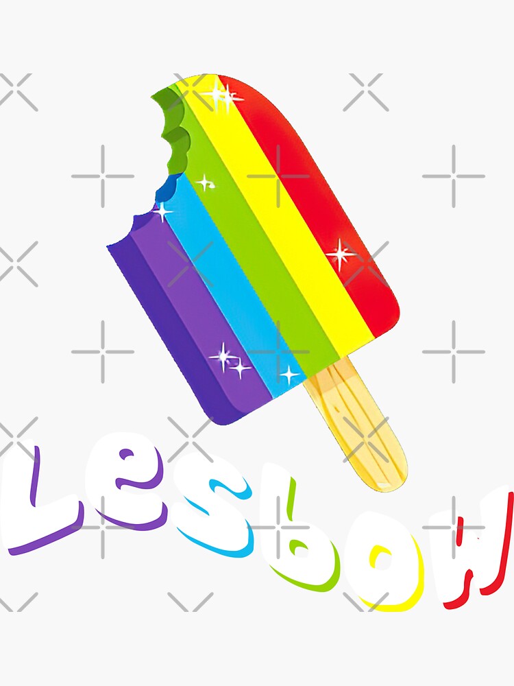 "LGBT Pride Lesbow Rainbow Ice cream Gay Pride Month" Sticker for Sale