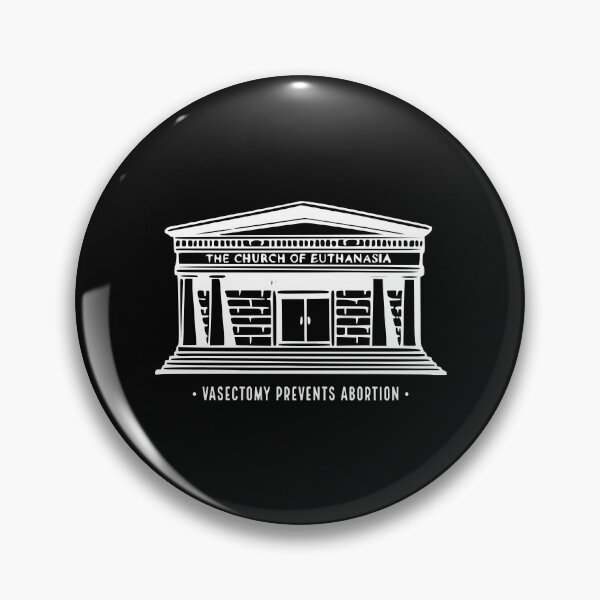 Item preview, Church of Euthanasia - Vasectomy Prevents Abortion - Dark Humor Parody designed and sold by ToxicFemme666s.