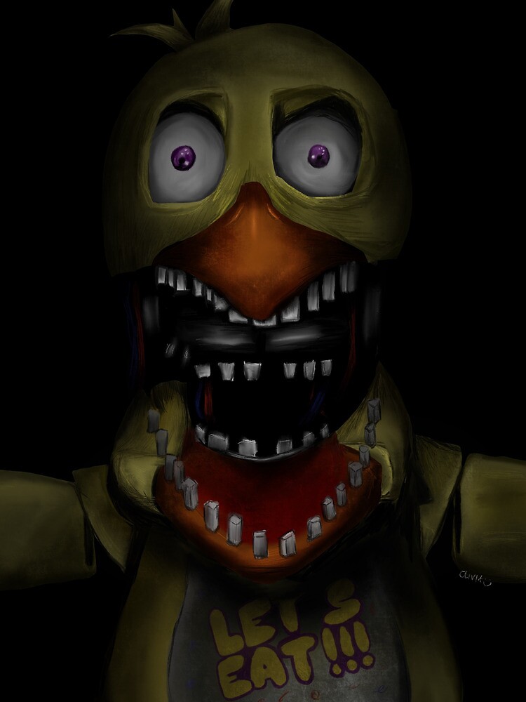 Withered chica artwork Canvas Print for Sale by OliviaDrawsss