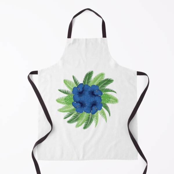Item preview, Tropical Leaves & Flowers - Blue designed and sold by RetroCave.