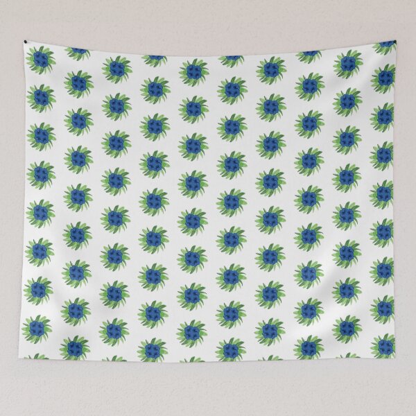 Item preview, Tropical Leaves & Flowers - Blue designed and sold by RetroCave.