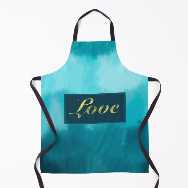 Item preview, Aqua and gold Love designed and sold by Dinablal.