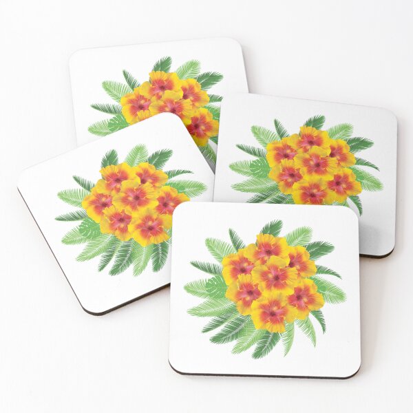 Item preview, Tropical Leaves & Flowers - Yellow designed and sold by RetroCave.