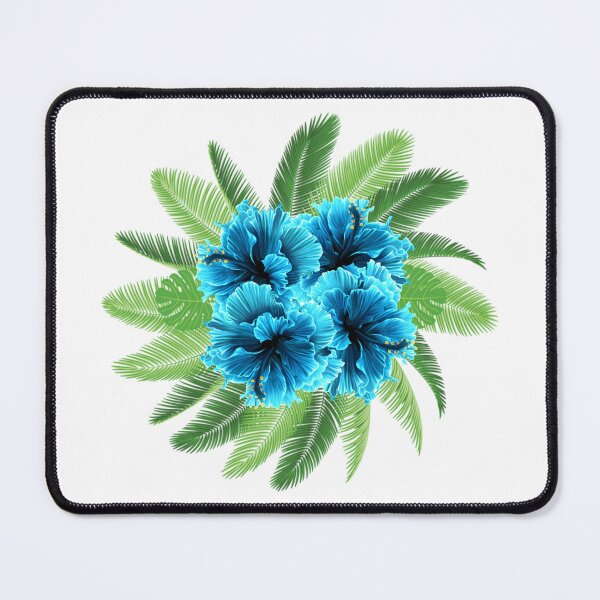 Item preview, Tropical Leaves & Flowers - Turquoise designed and sold by RetroCave.