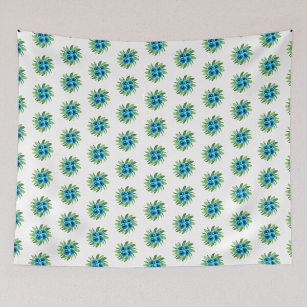 Item preview, Tropical Leaves & Flowers - Turquoise designed and sold by RetroCave.