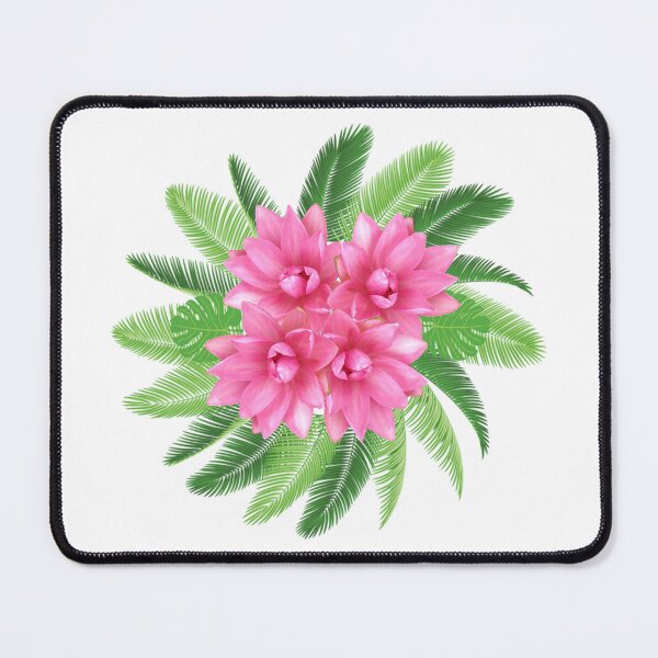 Item preview, Tropical Leaves & Flowers - Pink designed and sold by RetroCave.