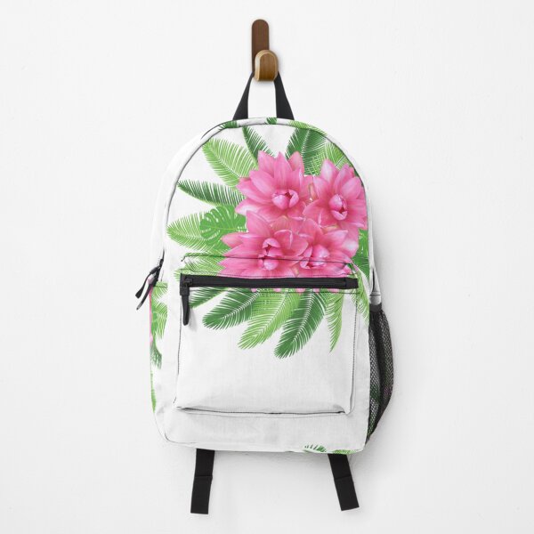 Item preview, Tropical Leaves & Flowers - Pink designed and sold by RetroCave.
