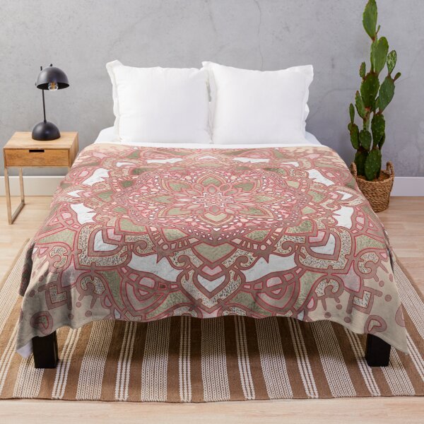 Item preview, Lavender blush rose gold mandala designed and sold by peggieprints.