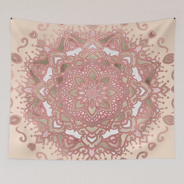 Item preview, Lavender blush rose gold mandala designed and sold by peggieprints.