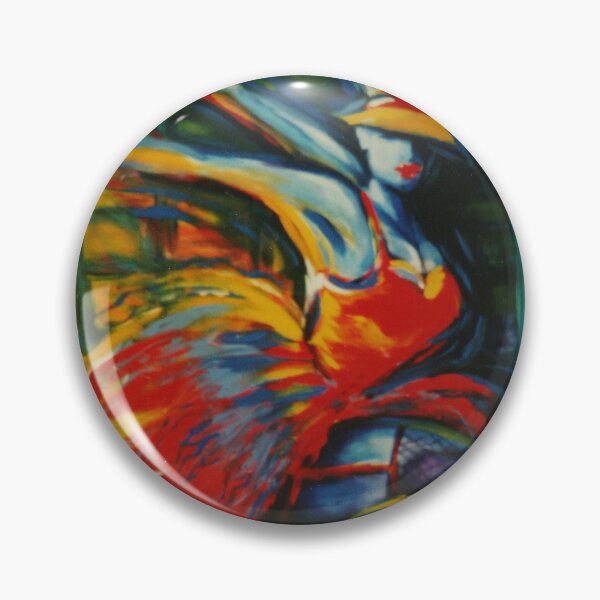 Item preview, Abstract Painted Cabaret Dancer Lady in a Bright Dress and Hat designed and sold by DappleDesign.