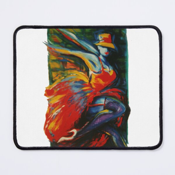 Item preview, Abstract Painted Cabaret Dancer Lady in a Bright Dress and Hat designed and sold by DappleDesign.