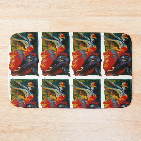 Item preview, Abstract Painted Cabaret Dancer Lady in a Bright Dress and Hat designed and sold by DappleDesign.