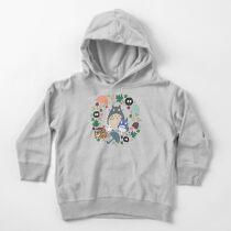 My Neighbor Totoro Wreath - Anime, Catbus, Soot Sprite, Blue Totoro, White Totoro, Mustard, Ochre, Umbrella, Manga, Hayao Miyazaki, Studio Ghibl Toddler Pullover Hoodie
