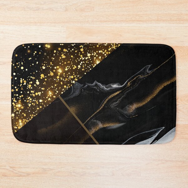 Item preview, modern black and gold luxury marble pattern designed and sold by Beeroclock.