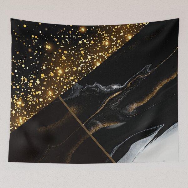 Item preview, modern black and gold luxury marble pattern designed and sold by Beeroclock.