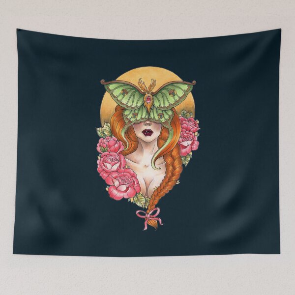 Item preview, Luna Moth Neo traditional lady   designed and sold by RobertoCasasola.