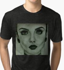 black and white Tri-blend T-Shirt