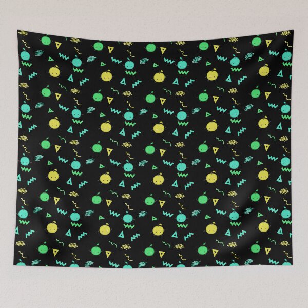 Item preview, Black Junimo Party Pattern designed and sold by ShortcakeSketch.