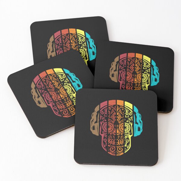 Item preview, Retro Creative Skull Headphones For Rock Music Lover And Metal Musicians designed and sold by Funwithmusic.