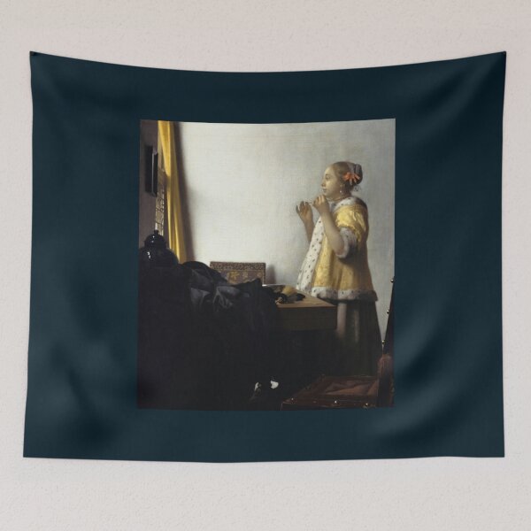 Item preview, Young Woman with a Pearl Necklace (Vermeer)   designed and sold by RobertoCasasola.