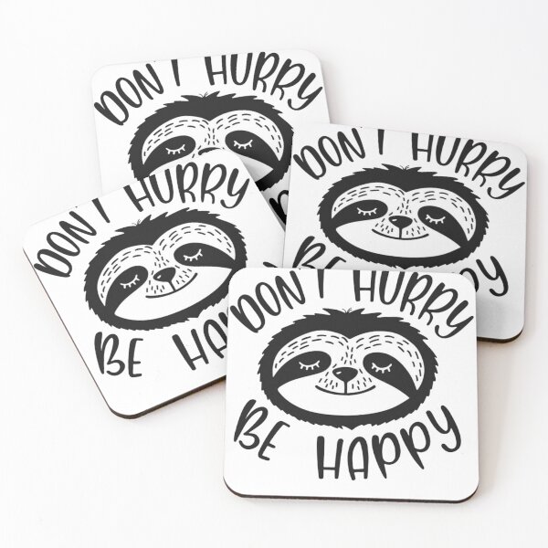 Item preview, Don't hurry be happy. Cute Lazy Sloth Funny Fitted Scoop designed and sold by StoreFlip.