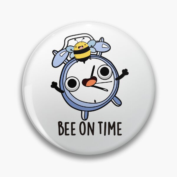 Item preview, Bee On Time Funny Bug Clock Puns  designed and sold by punnybone.