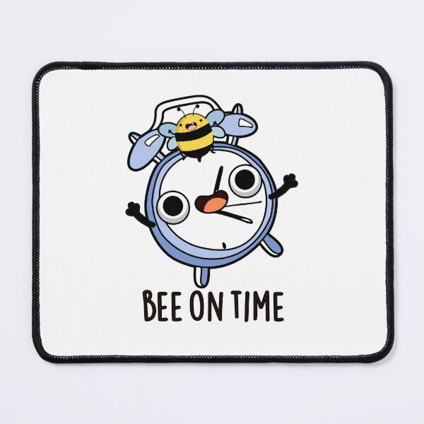 Item preview, Bee On Time Funny Bug Clock Puns  designed and sold by punnybone.