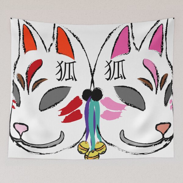 Item preview, Kitsune Masks designed and sold by hakomuradesign.