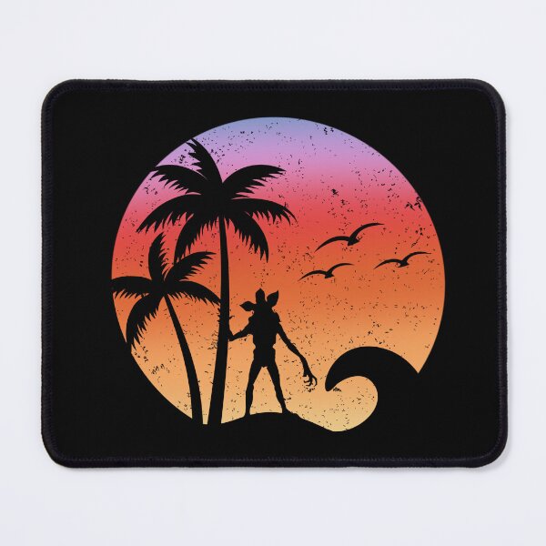 Item preview, Sunset Demogorgon Stranger Things Funny Beach Palms Vintage Design designed and sold by AmphoraGhost.