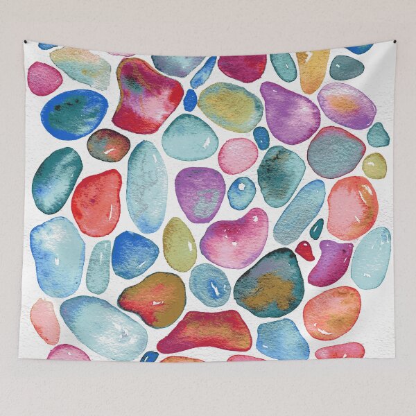 Item preview, Tumblestones - Watercolour gemstone crystal stones painting designed and sold by klbailey.