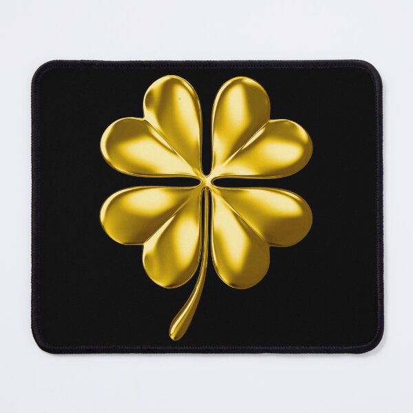 Item preview, Gold Fourleaf Clover for luck designed and sold by GraphismNinja.